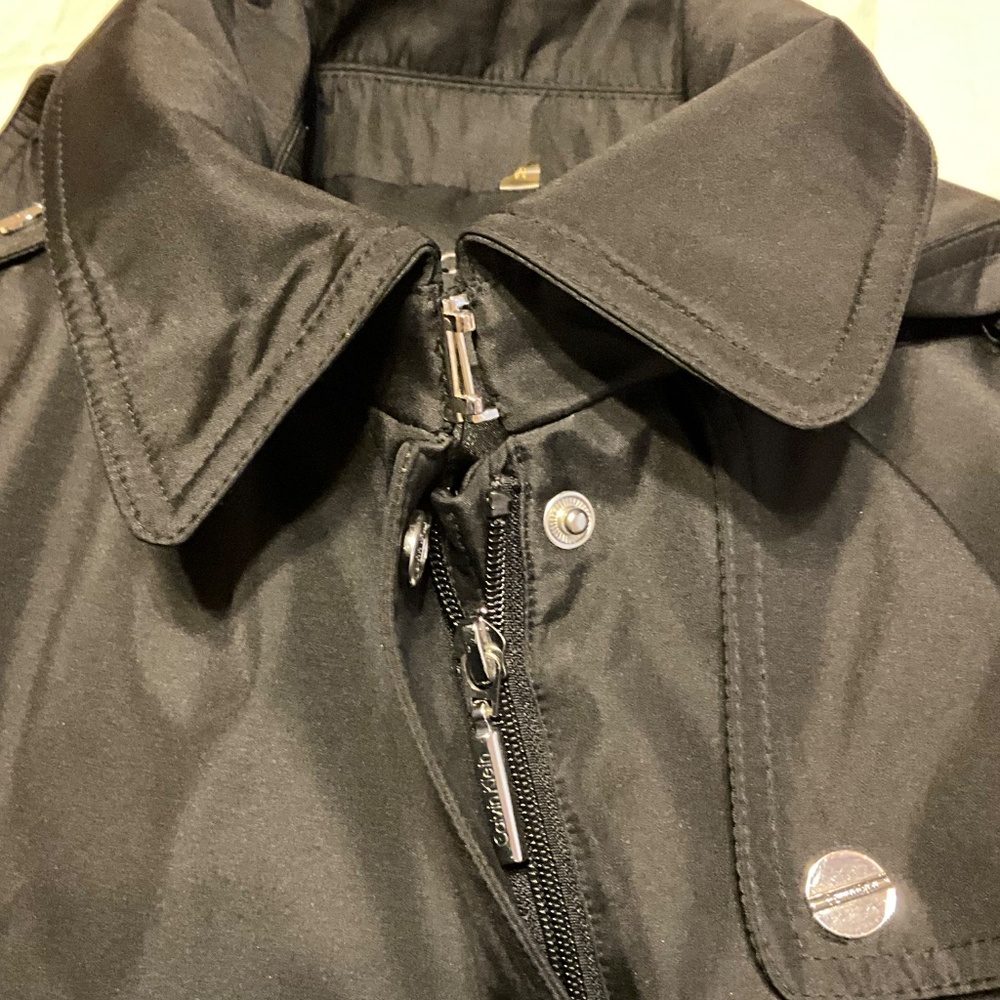 Calvin Klein Rain/Trench Coat Black size Medium - Picture 11 of 11